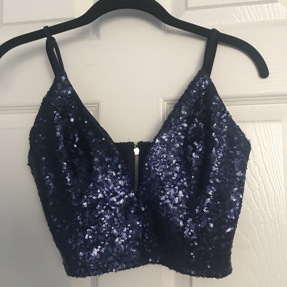 A two piece sequins set